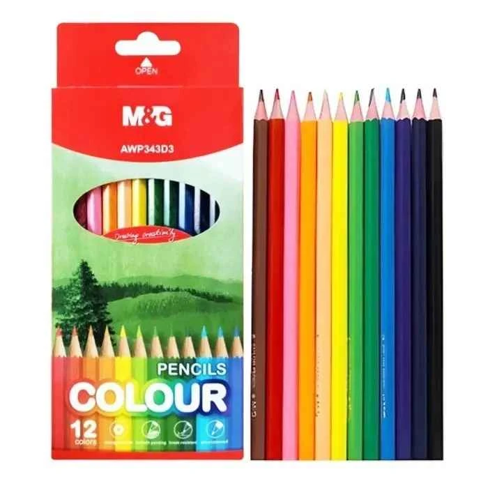 Color Pencil M&G 12 Colors Hexagonal Drawer AWP343D3 / Pensil Warna 12 Warna